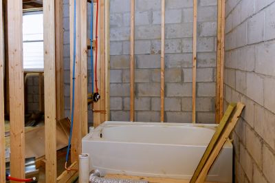 Bathroom renovation in progress